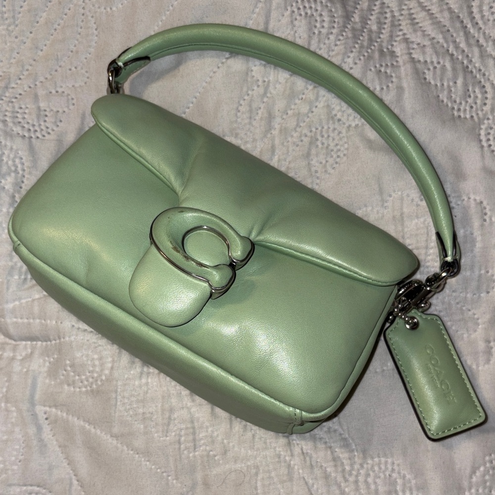 Coach Puffy Tabby Seafoam Green Bag